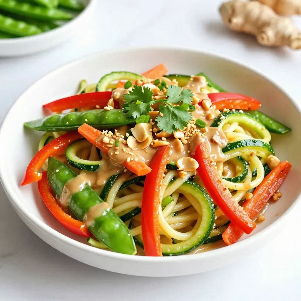 Spicy Peanut Zoodles Tasty and Quick Weeknight Meal