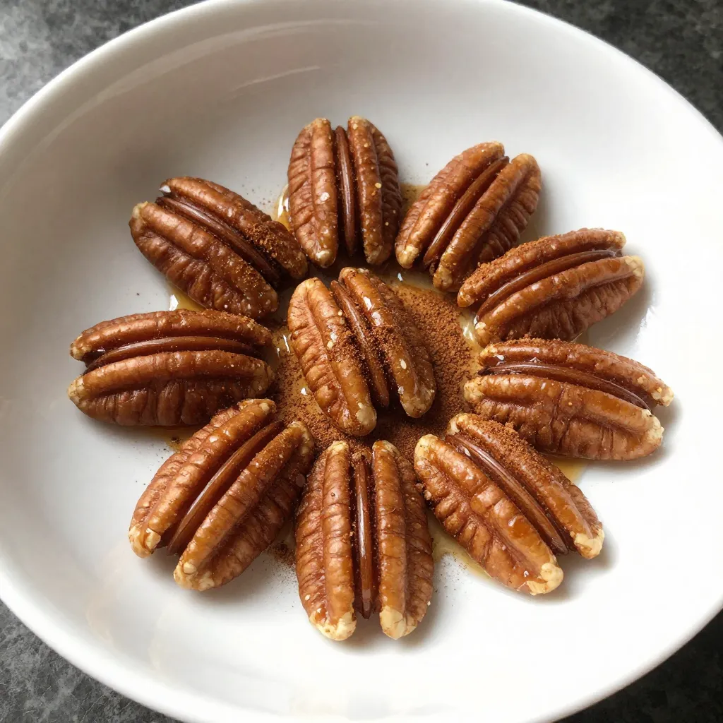 Maple Cinnamon Roasted Pecans Crunchy Snack Delight