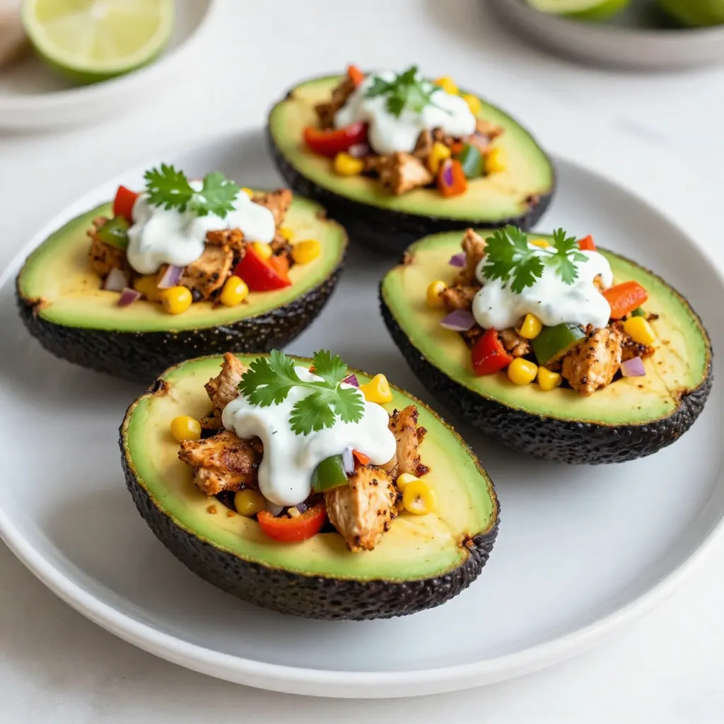 Cajun Chicken Stuffed Avocados Flavorful Delight