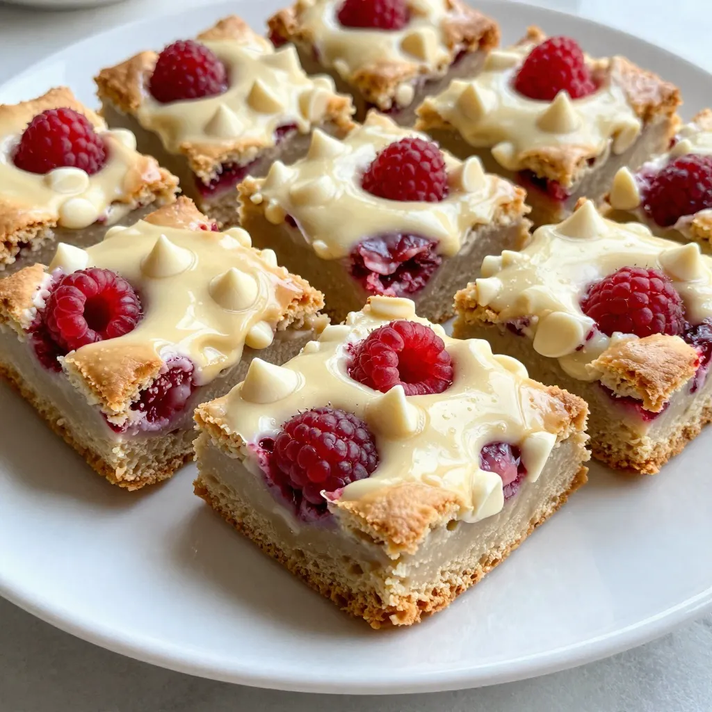 White Chocolate Raspberry Blondies Irresistible Treat