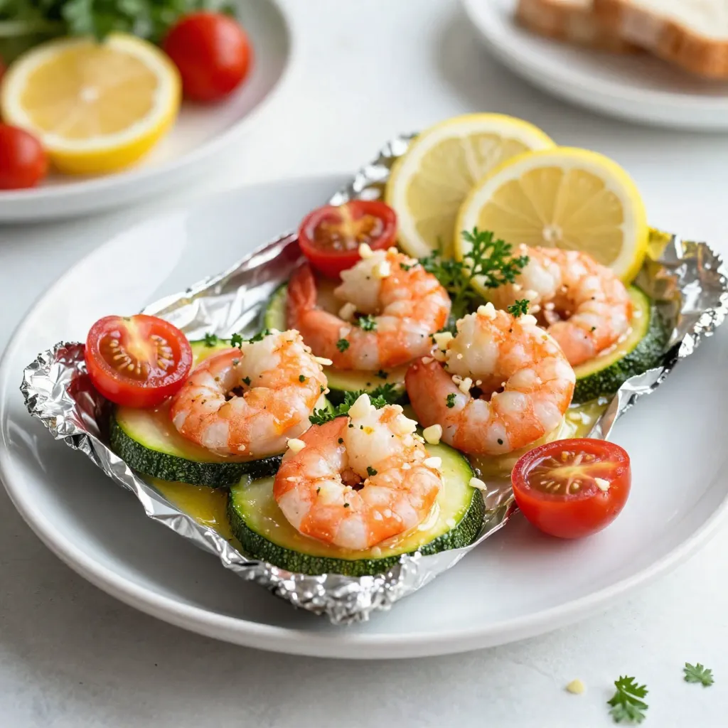 Lemon Garlic Butter Shrimp Foil Packs Tasty Delight