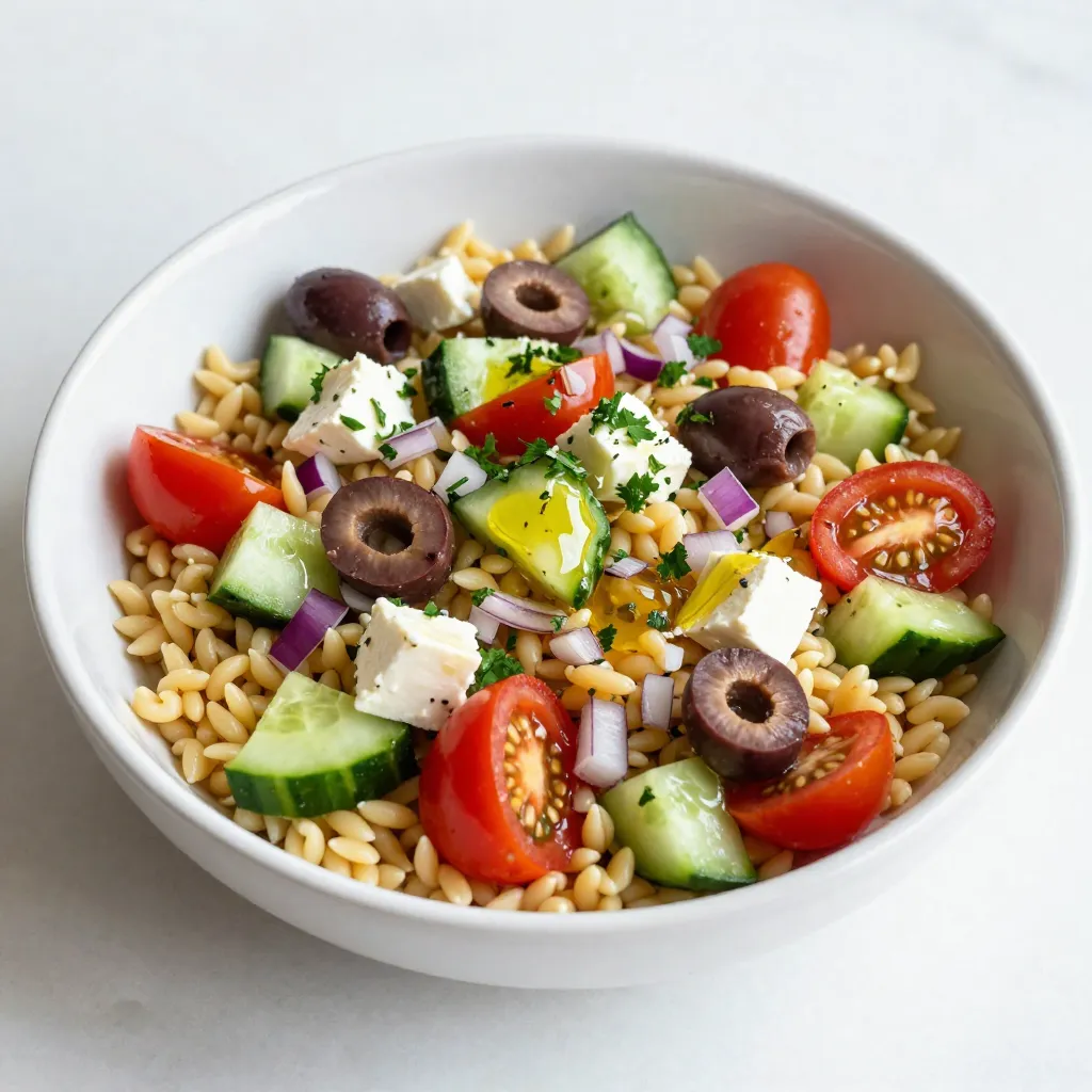 Greek Orzo Pasta Salad Flavorful and Easy Recipe