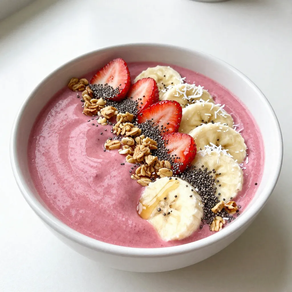 Strawberry Banana Smoothie Bowl Simple and Fresh Delight