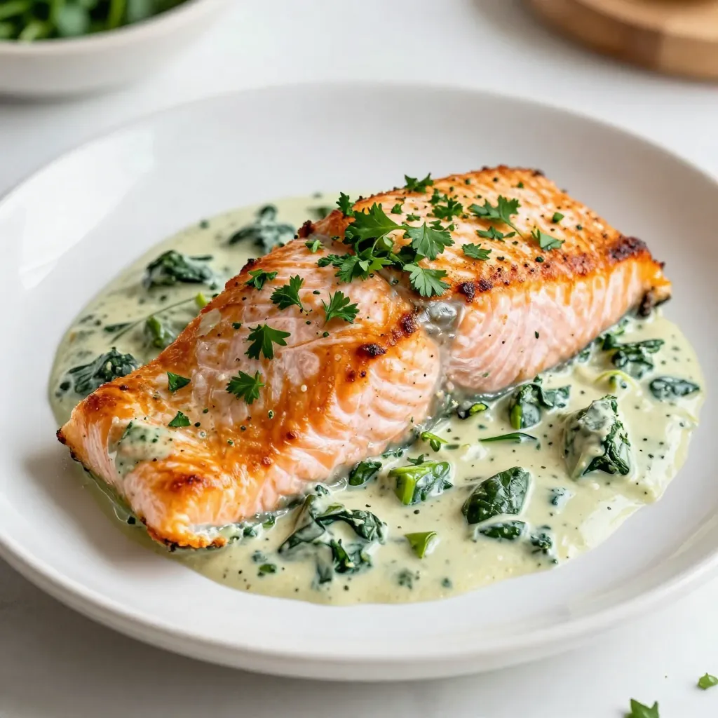 Creamy Spinach Stuffed Salmon Flavorful Dinner Delight