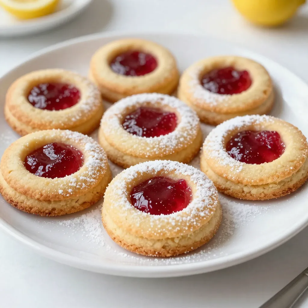Raspberry Lemon Thumbprint Cookies Delightful Treat