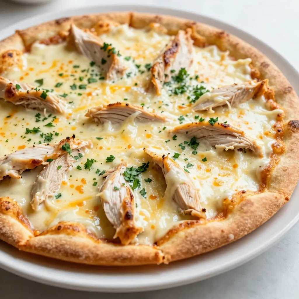 Irresistible Chicken Alfredo Pizza Creamy Delightful Bite