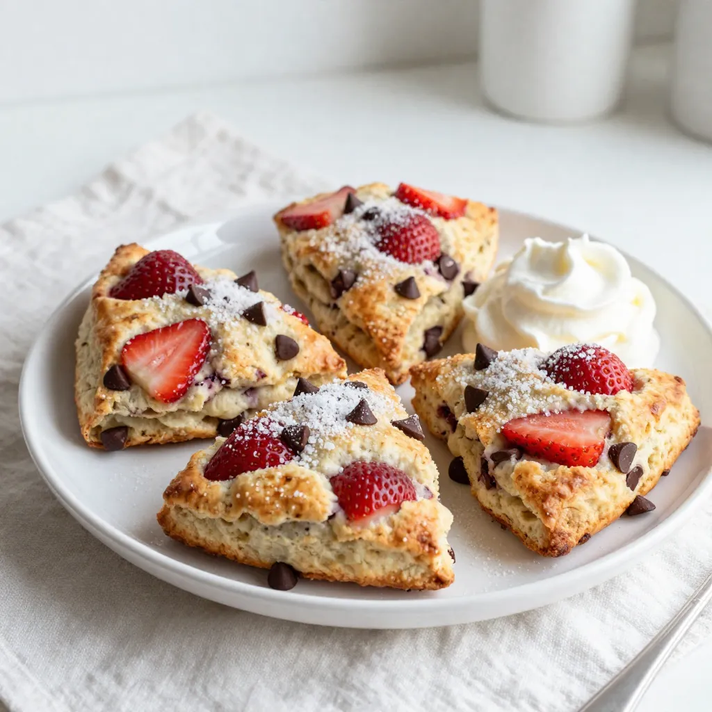 Strawberry Chocolate Chip Scones Quick and Tasty Treat
