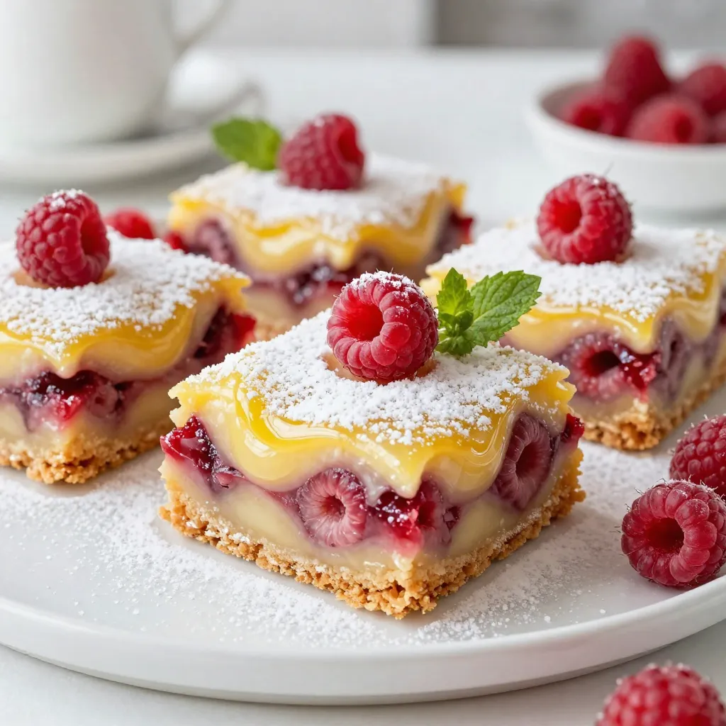 Raspberry Swirl Lemon Bars Delightful and Refreshing Treat