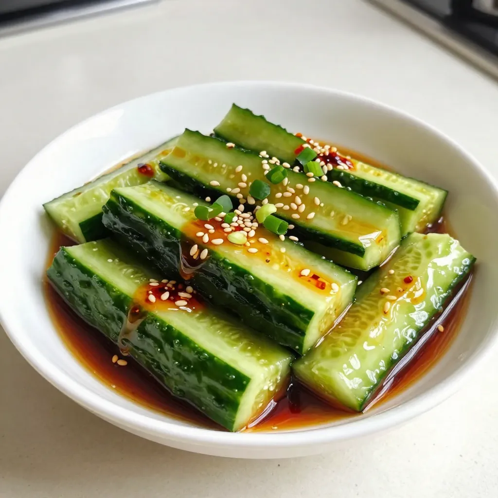Spicy Sesame Cucumber Salad Refreshing and Crisp Dish