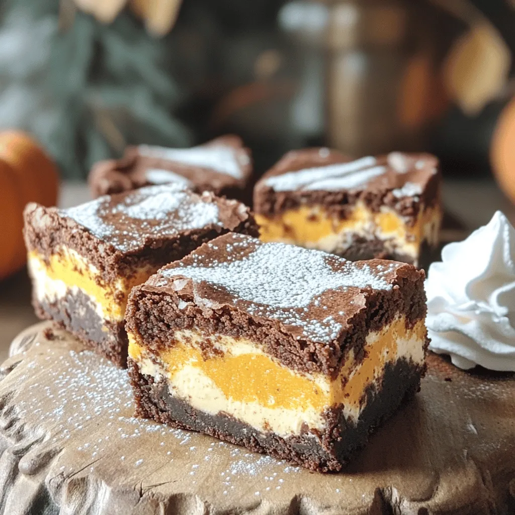 Pumpkin Cheesecake Swirl Brownies Irresistible Delight
