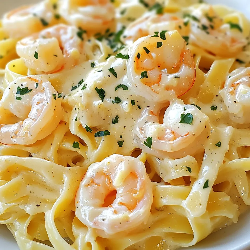 Creamy Garlic Shrimp Alfredo Simple and Tasty Recipe