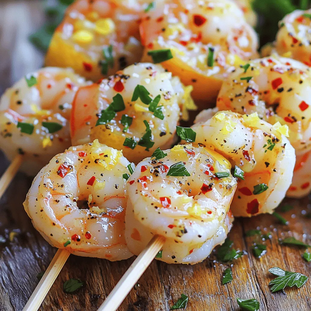 Lemon Garlic Shrimp Skewers Quick and Flavorful Recipe