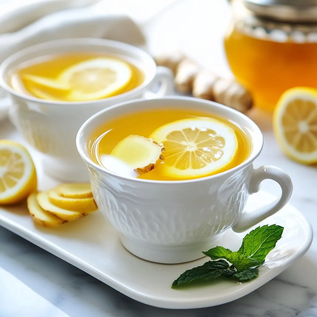 Honey Lemon Ginger Tea Refreshing and Healthy Drink