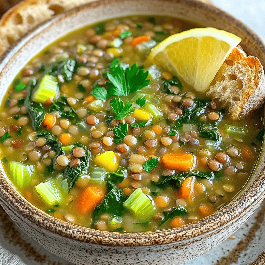 Lentil Soup with Spinach Easy and Flavorful Recipe