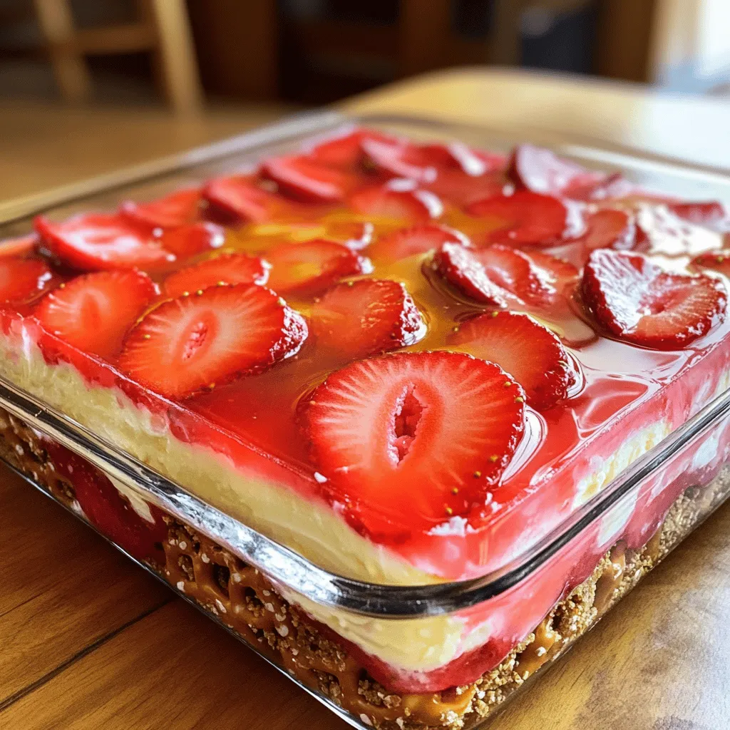 Strawberry Pretzel Salad Flavorful with a Crunchy Twist