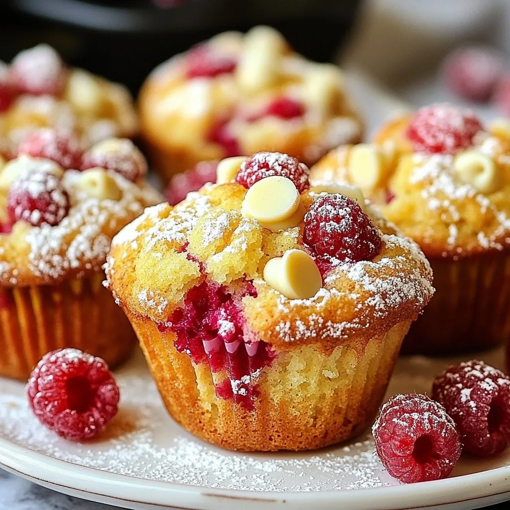 Raspberry White Chocolate Muffins Tasty and Easy Recipe