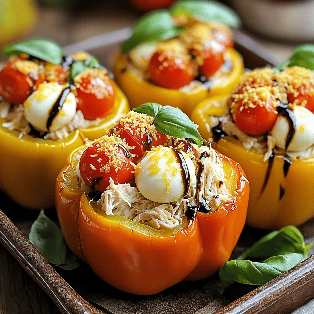 Caprese Chicken Stuffed Peppers Flavorful Dinner Idea