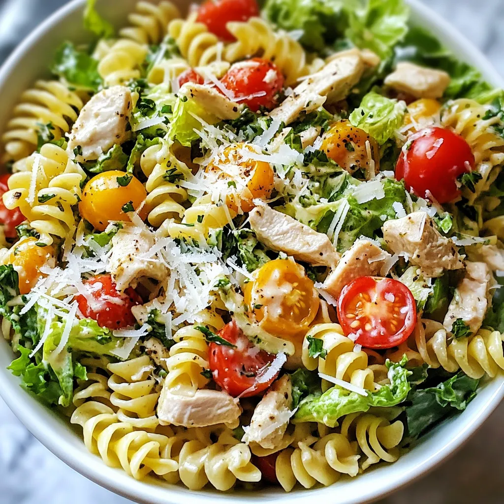 Chicken Caesar Pasta Salad Fresh and Simple Recipe