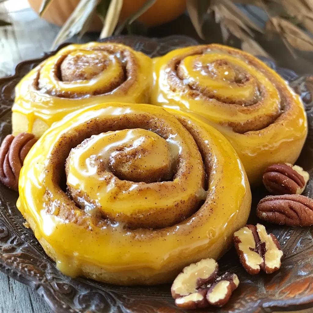 Pumpkin Cinnamon Rolls with Brown Butter Delight