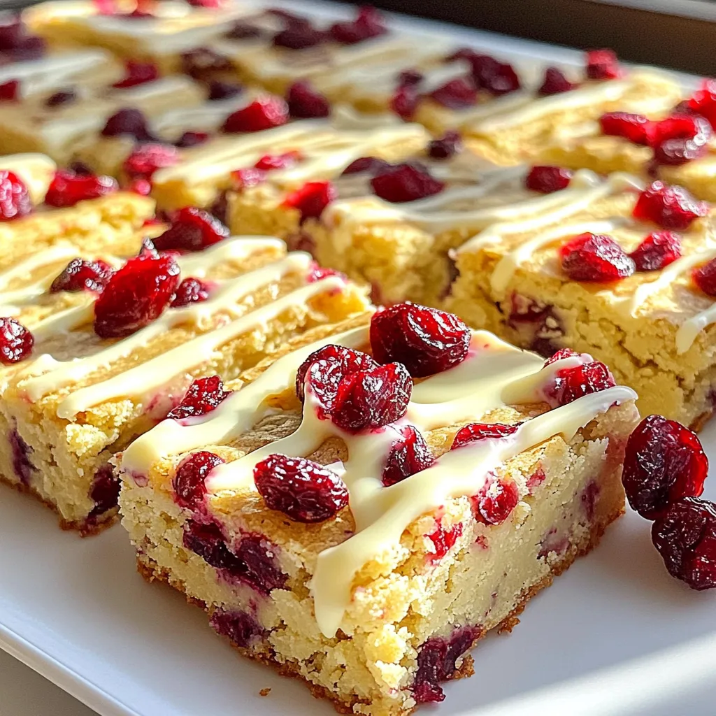 Cranberry White Chocolate Blondies Simple Sweet Treat