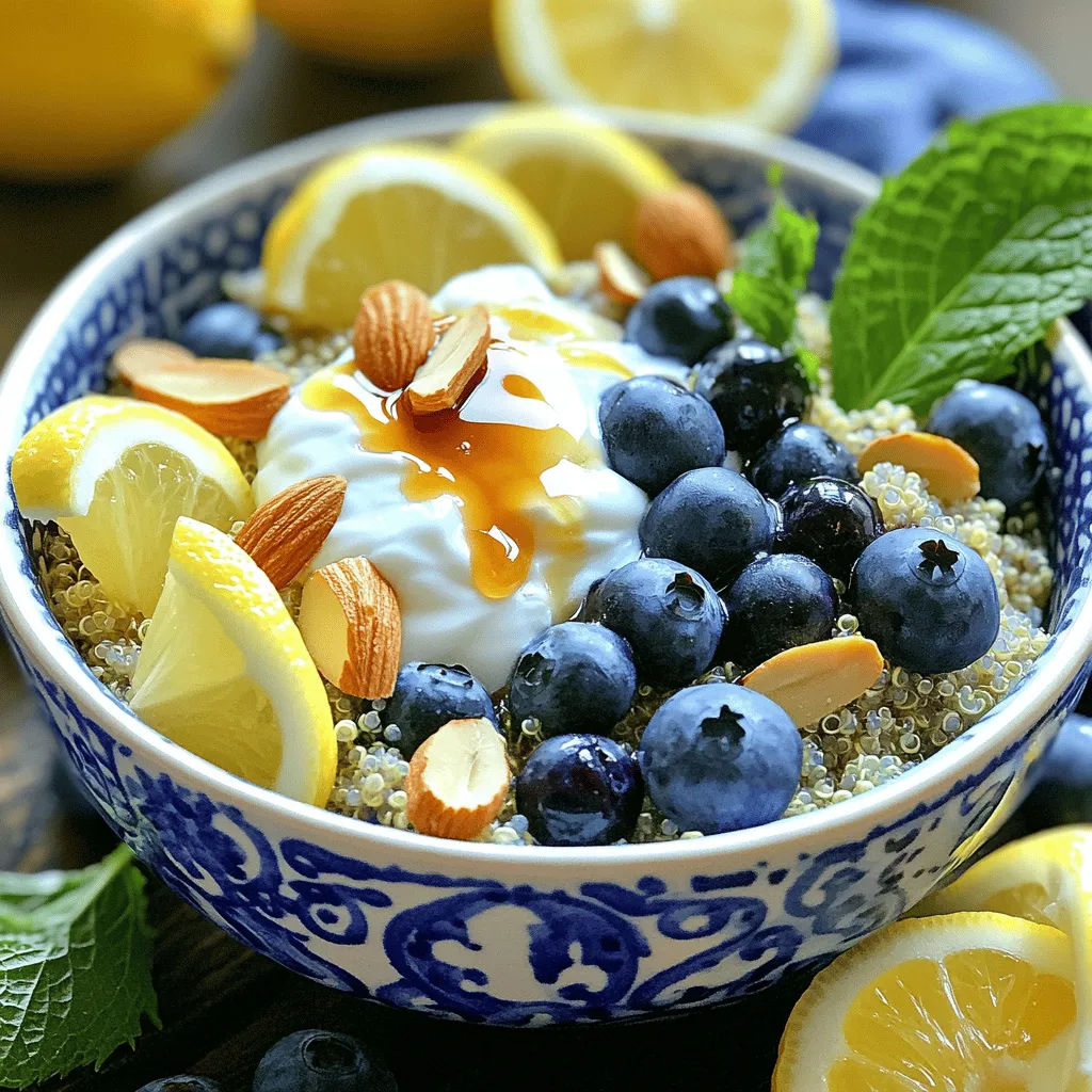Blueberry Lemon Breakfast Quinoa Tasty Morning Meal