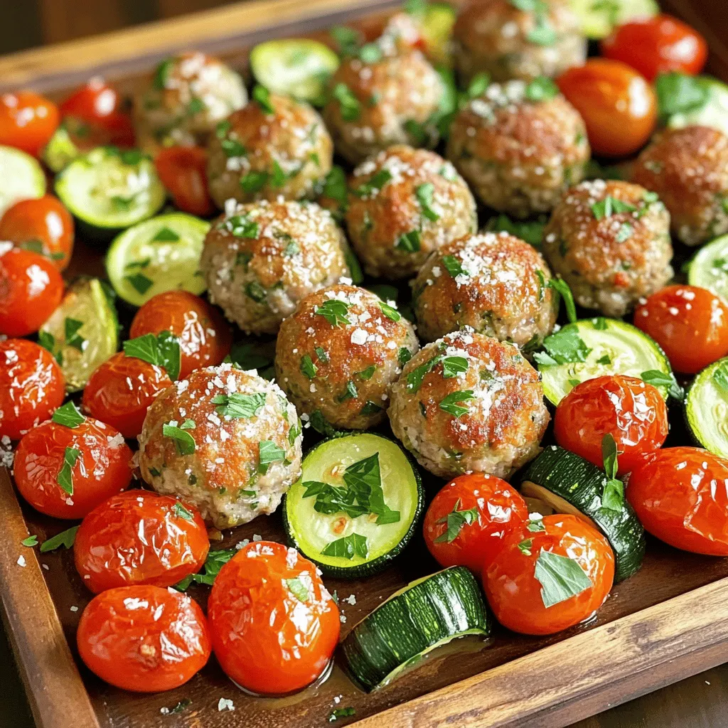 Sheet Pan Garlic Herb Turkey Meatballs Delight