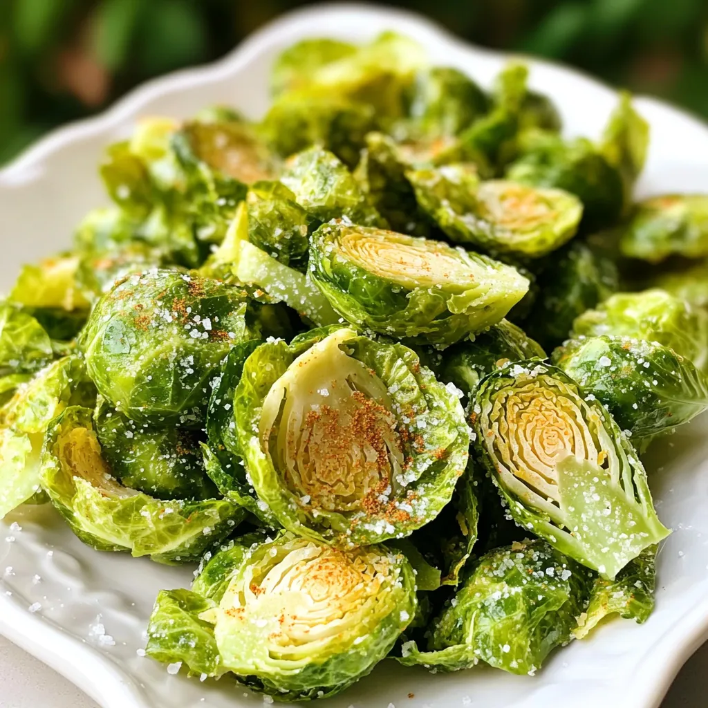 Brussels Sprouts Chips Air Fryer Crispy Snack Recipe
