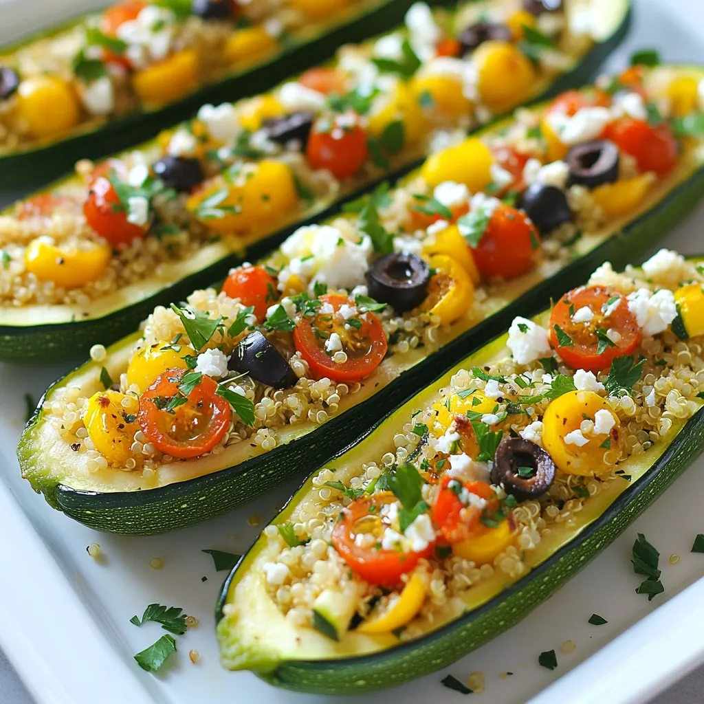Mediterranean Stuffed Zucchini Boats Healthy Delight