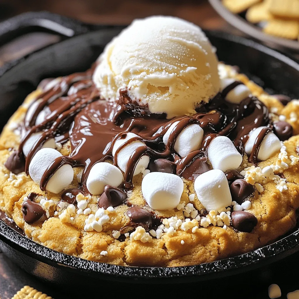Savory S’mores Skillet Cookie Easy and Delicious Treat