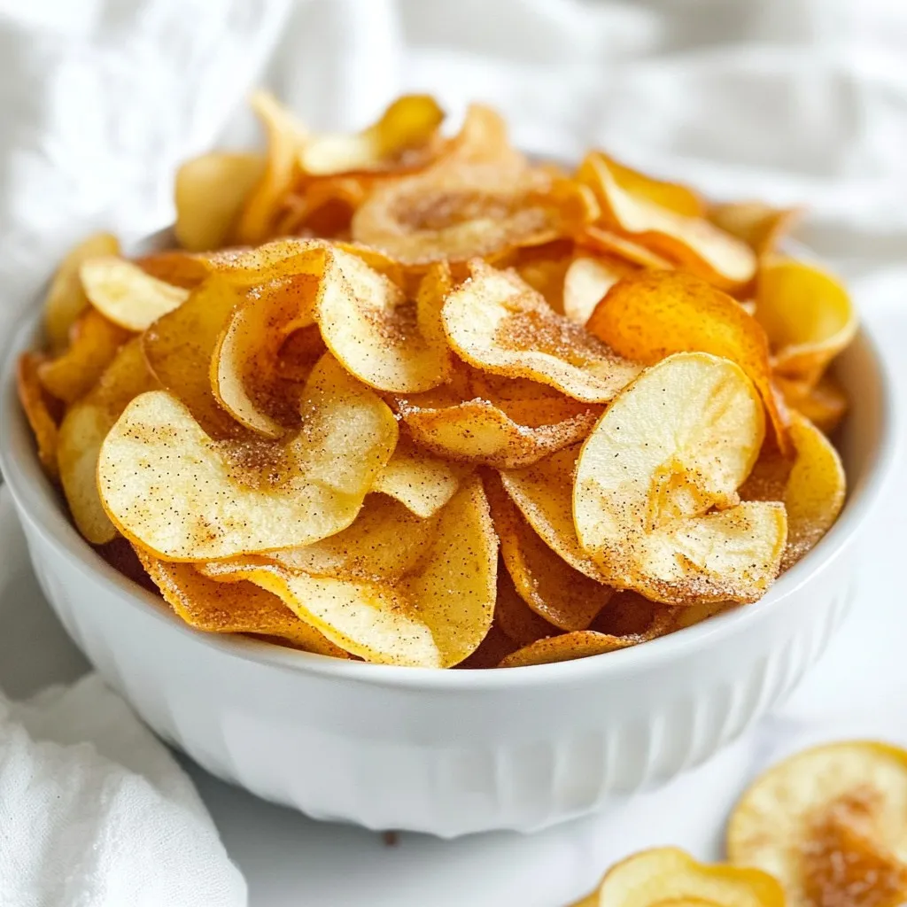 Cinnamon Sugar Apple Chips Crunchy and Delicious Snack