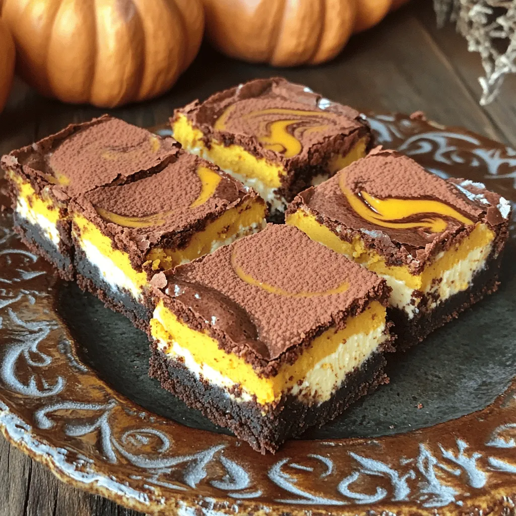 Pumpkin Cheesecake Swirl Brownies Delightful Treat