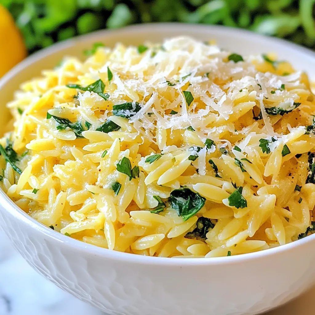 Creamy Lemon Garlic Orzo Flavorful and Easy Recipe