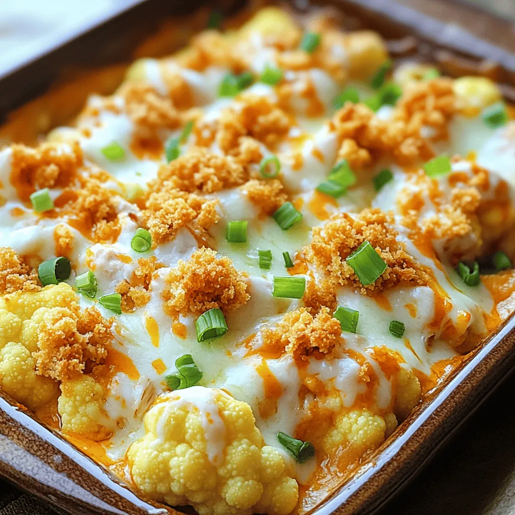 Buffalo Chicken Cauliflower Casserole Flavor Burst Dish