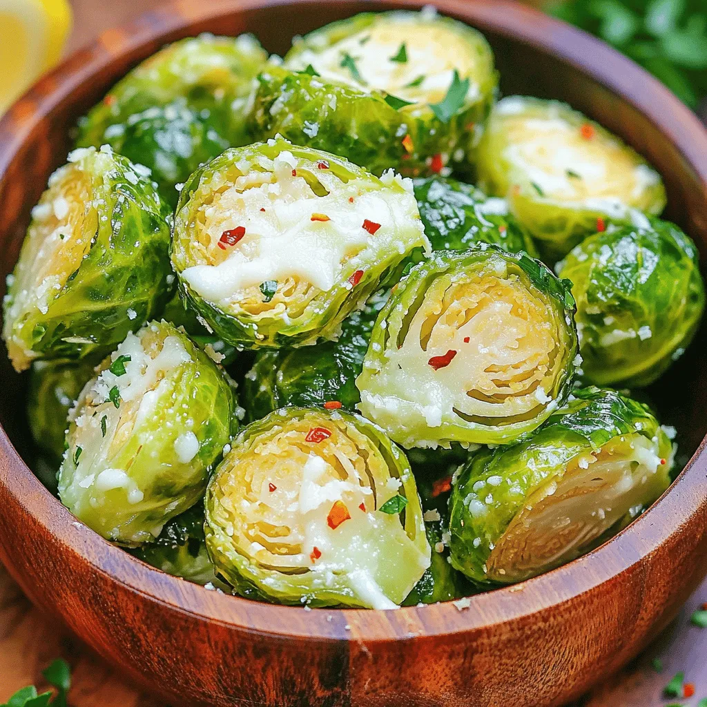 Air Fryer Garlic Parmesan Brussels Sprouts Recipe