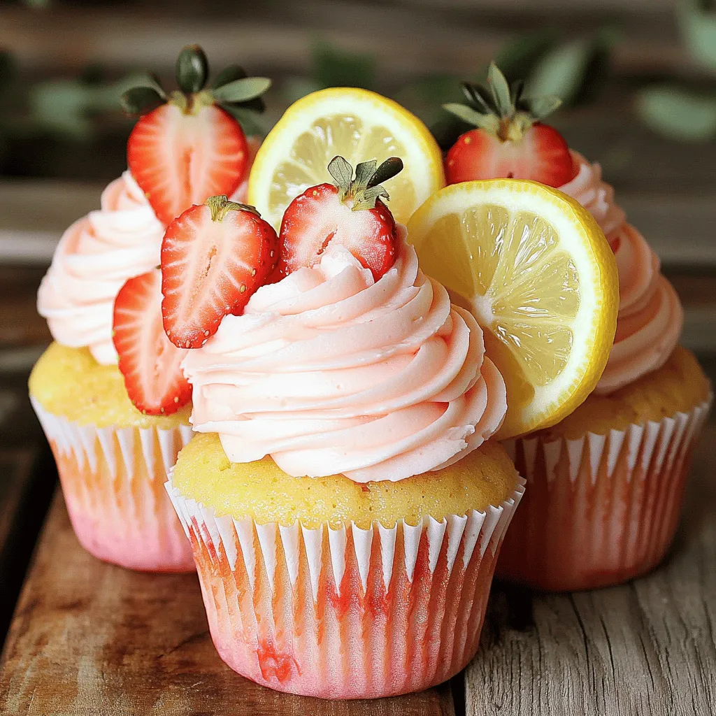 Strawberry Lemonade Cupcakes Sweet and Tangy Delight