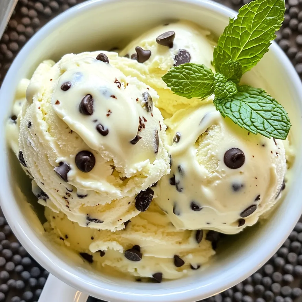 No-Churn Mint Chocolate Chip Ice Cream Delight