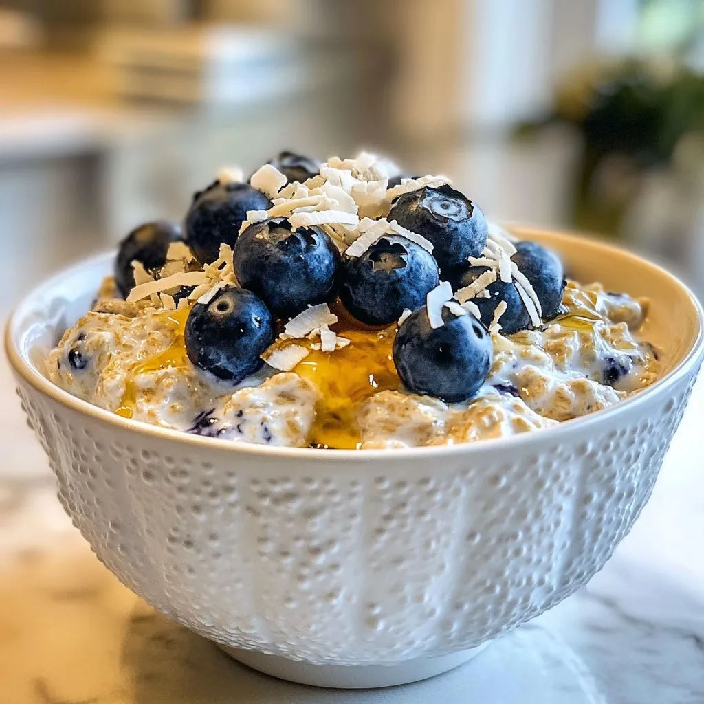 Blueberry Coconut Overnight Oats Simple and Tasty