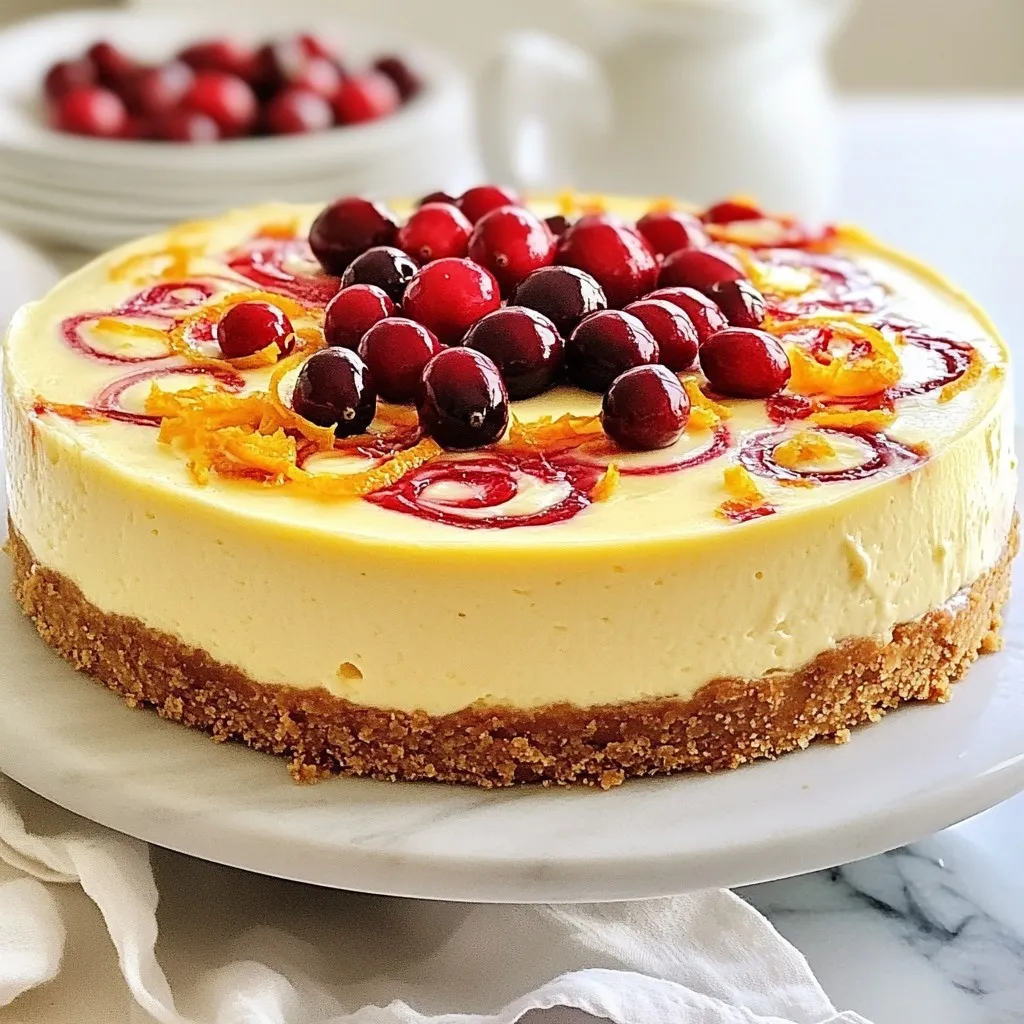 Cranberry Orange Cheesecake Delightful Holiday Treat