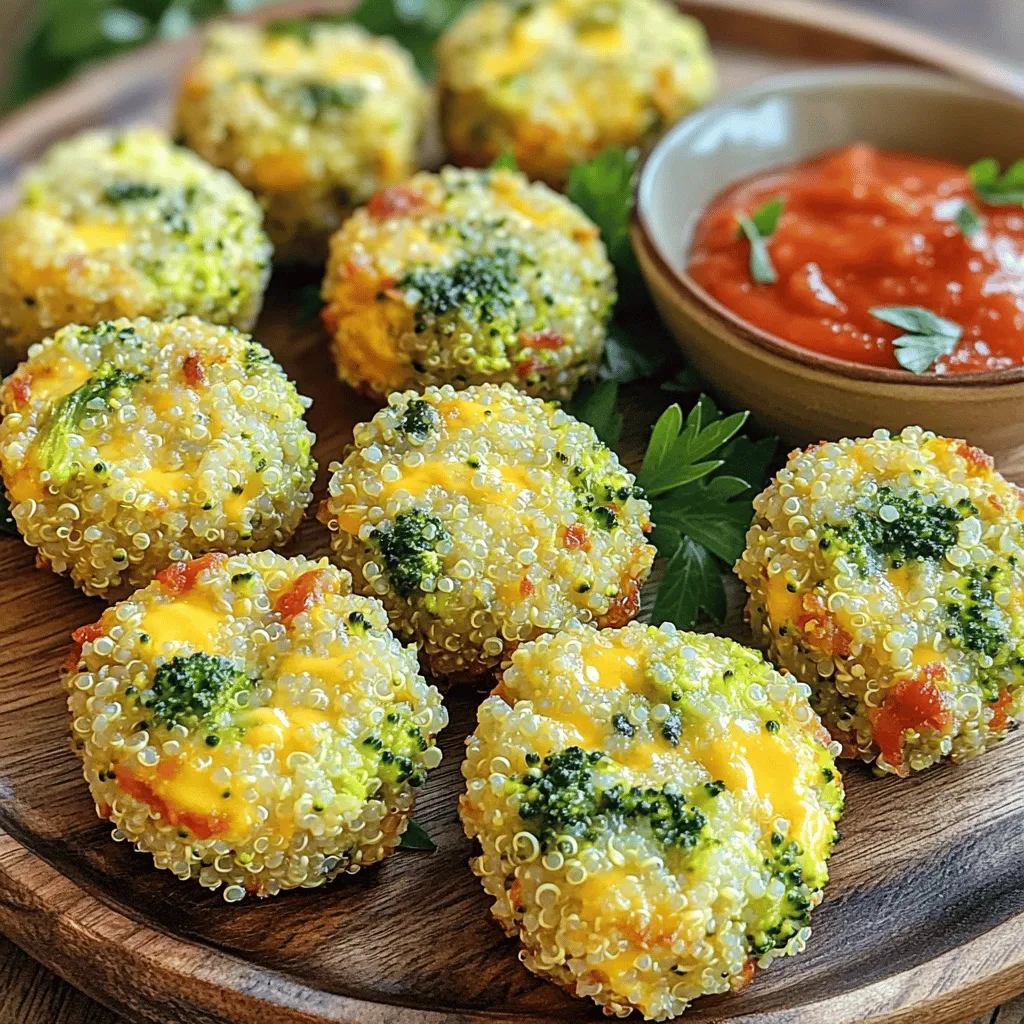 Broccoli Cheddar Quinoa Bites Tasty and Simple Snack