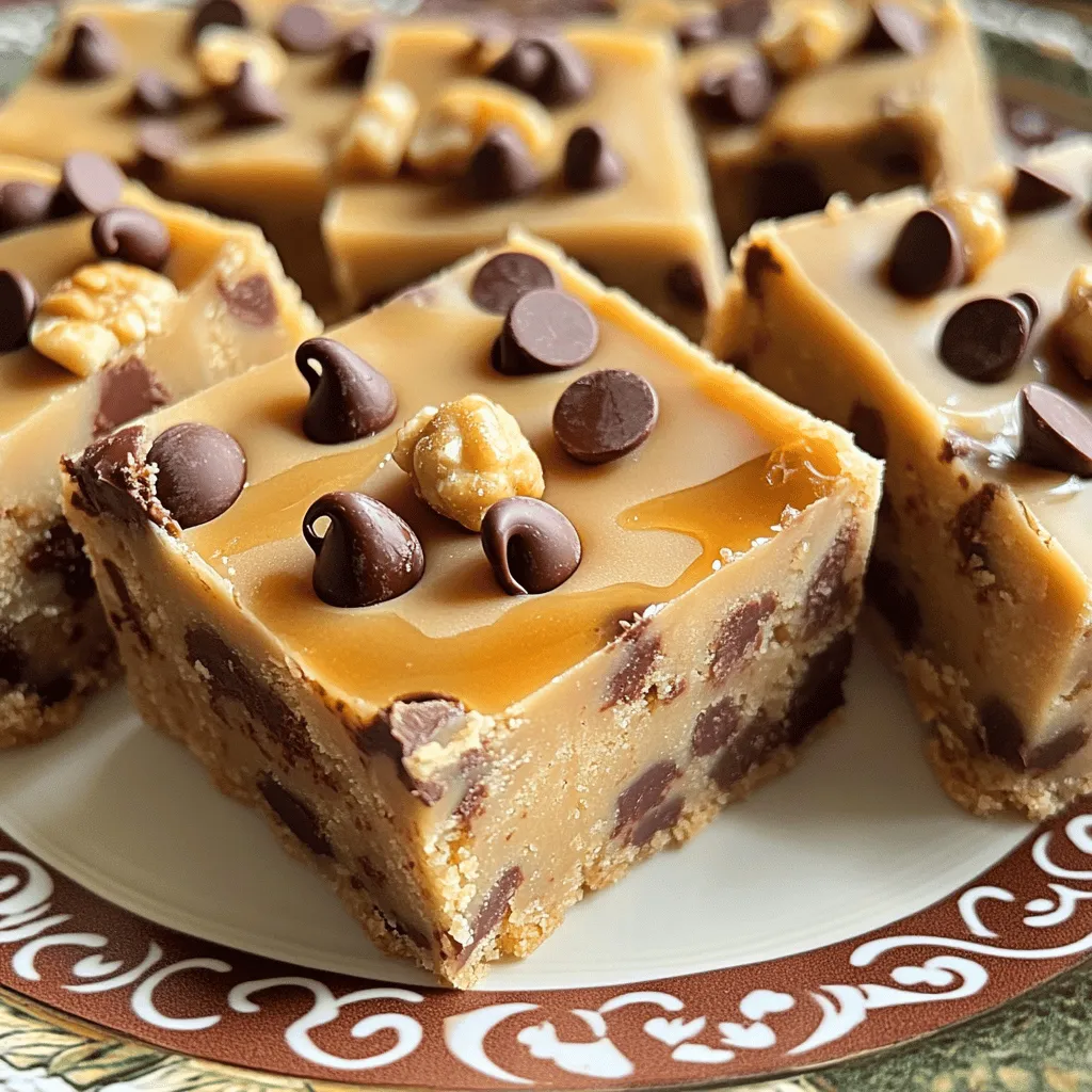 No-Bake Chocolate Chip Cookie Dough Bars Delight