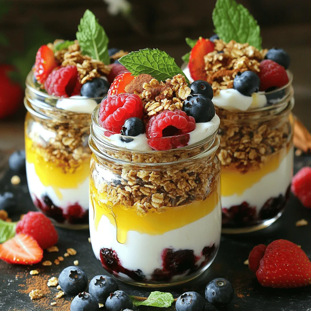 Greek Yogurt Parfait Jars Fresh and Flavorful Delight