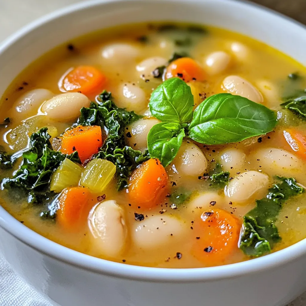 Tuscan White Bean Soup Simple and Flavorful Dish