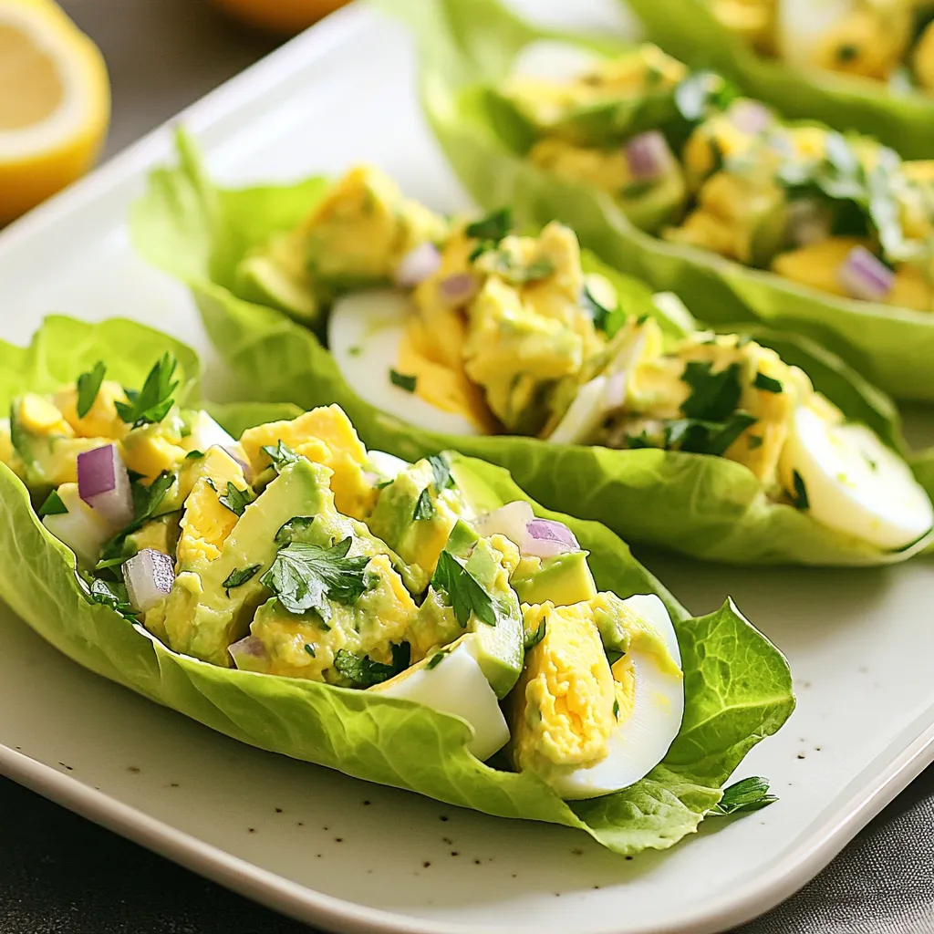 Savory Avocado Egg Salad Lettuce Wraps Recipe