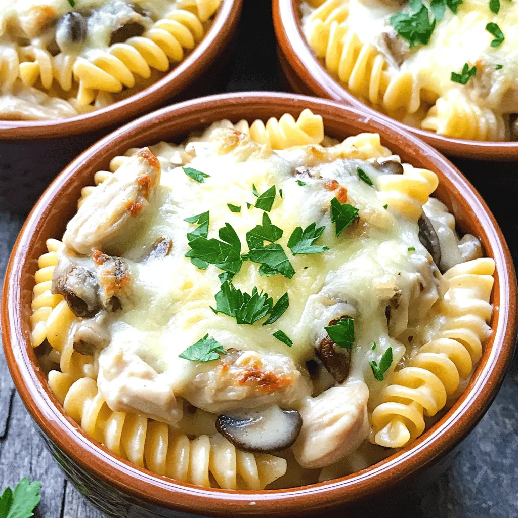 Chicken and Mushroom Alfredo Casserole Cozy Delight