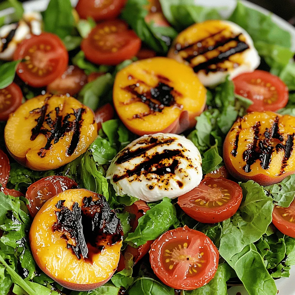 Grilled Peach Caprese Salad Fresh and Flavorful Dish