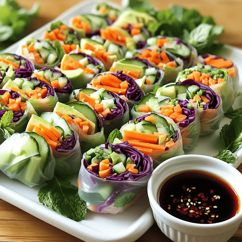Rainbow Veggie Spring Rolls Fresh and Healthy Treat