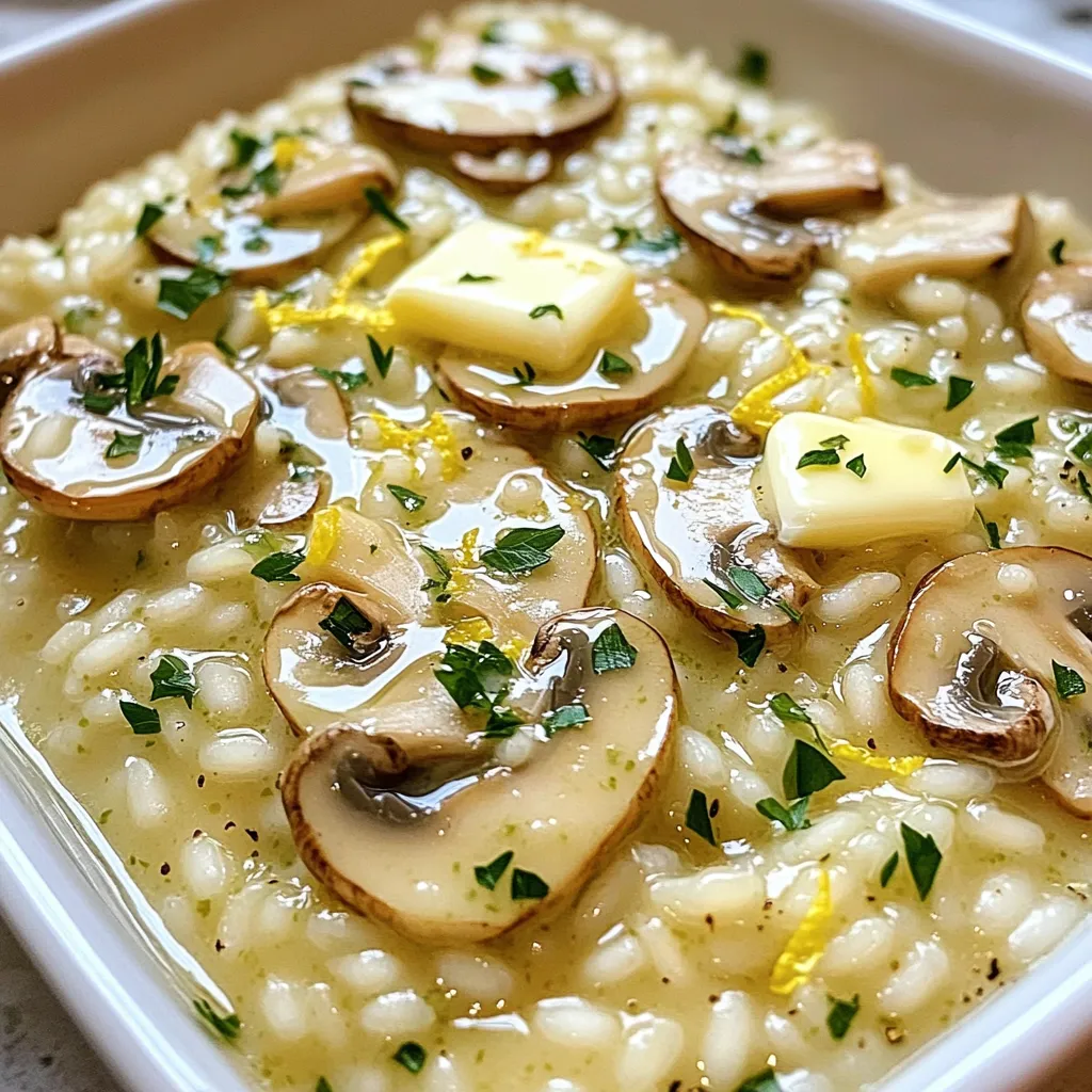 Garlic Butter Mushroom Risotto Creamy and Flavorful Dish