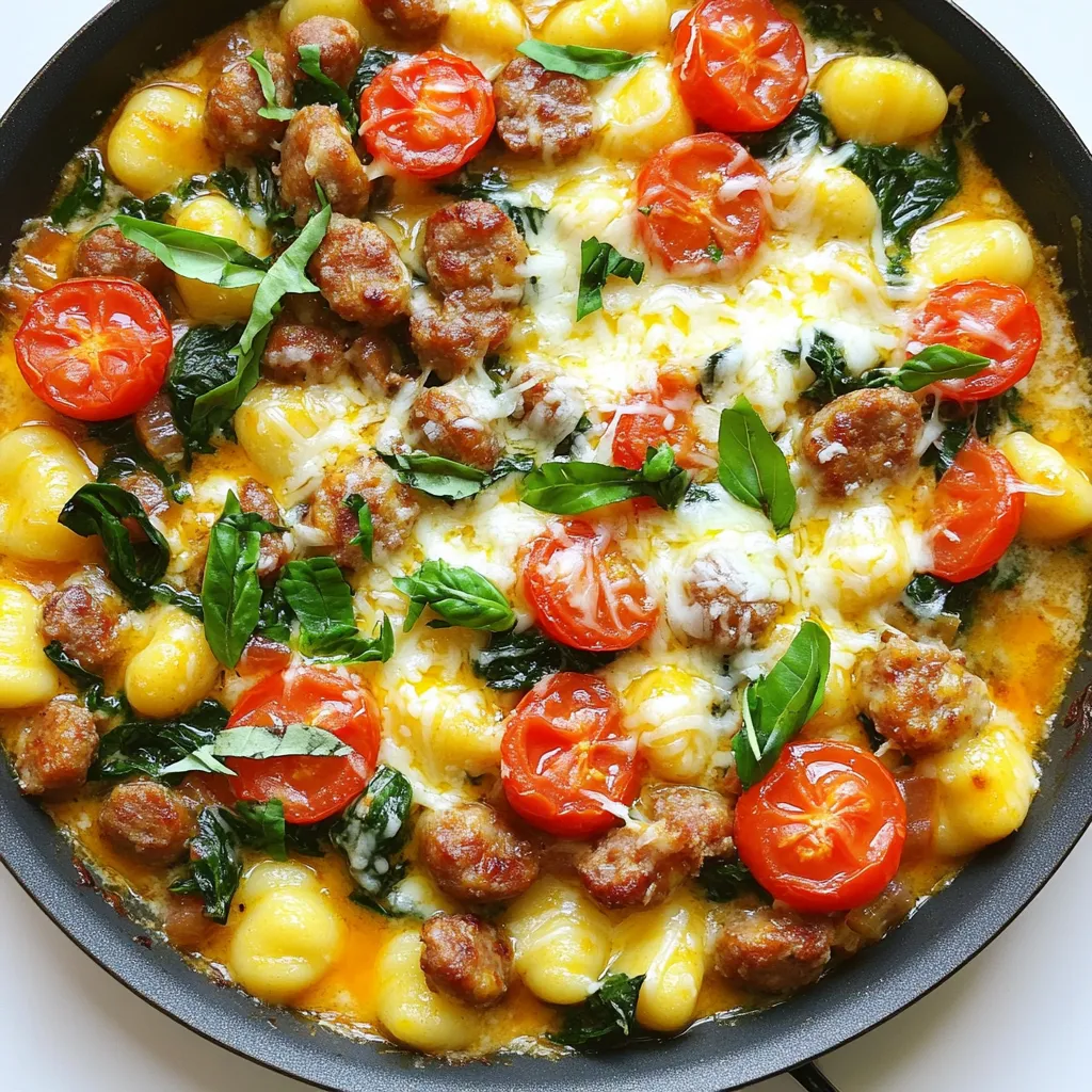 Cheesy Sausage Gnocchi One Pan Delightful Meal