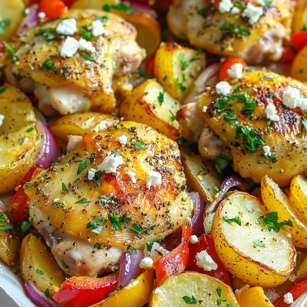 Greek Chicken &#038; Potatoes Sheet Pan Delicious Dinner