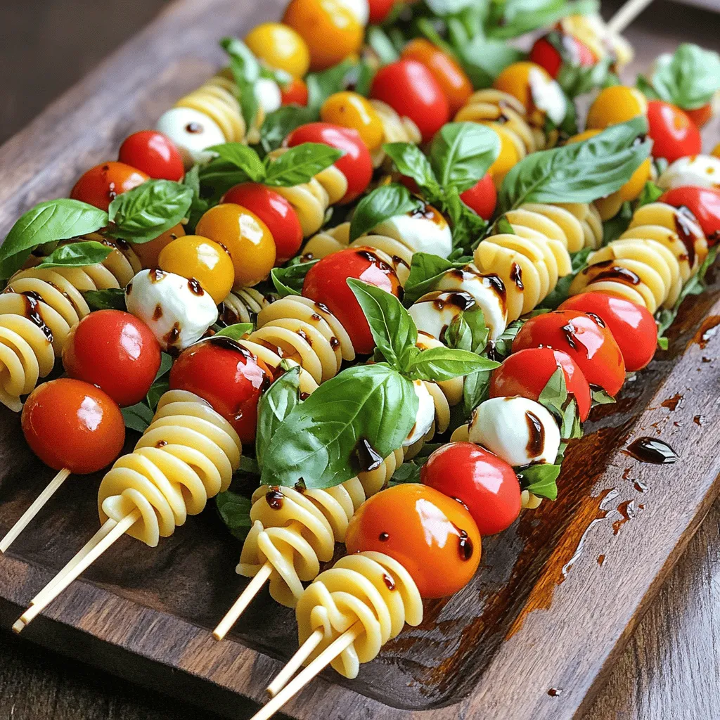 Caprese Pasta Salad Skewers Delightful and Easy Treat